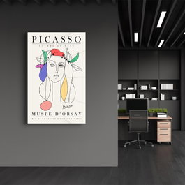Wallity Pintura Decorativa de Vidrio Templado Multicolor 46 x 72 cm